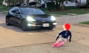 Another Tesla Runs Down a Dummy Kid During Test While on Full Self-Driving Beta Mode