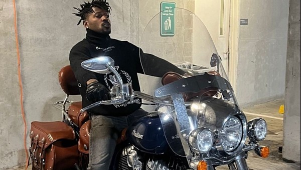 Antonio Brown on an Indian Chief Vintage