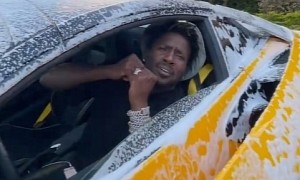 Antonio Brown Sits in His McLaren 720S Spider While It's Getting Washed