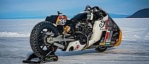 Appaloosa Race Motorcycle Goes Ice-Skating with Hundreds of Studs on the Wheels