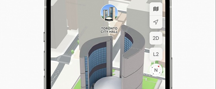 3D landmarks in Apple Maps