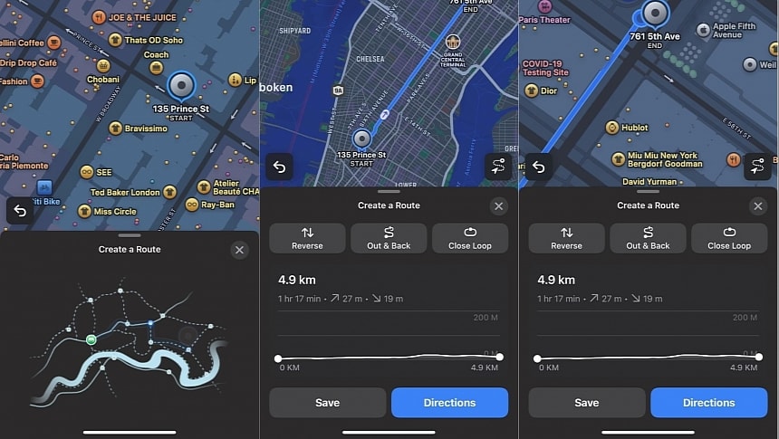 Custom routes in Apple Maps