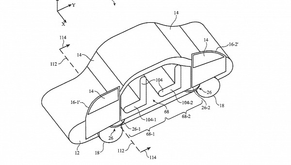 Sliding door system that could be used on the Apple Car