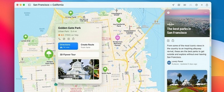 Apple Maps on the desktop