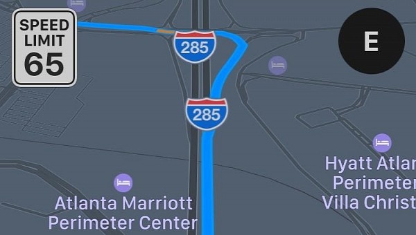 Información sobre el límite de velocidad de Apple Maps