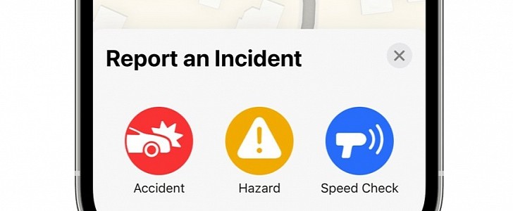 Reporting incidents on Apple Maps