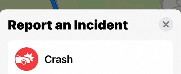 Incident reporting in Apple Maps