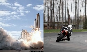 Aprilia RSV4 vs. Space Shuttle, Bike Wins... Sort Of