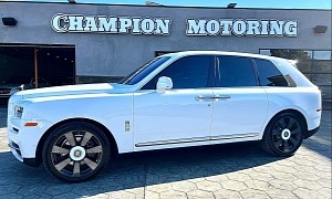 Arctic White Rolls Cullinan Is Subtle, Right up Until the Coach Doors Open to Purple