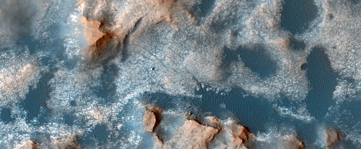 Image showing a portion of Mars near the Curiosity rover