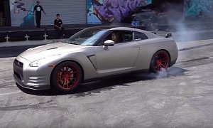 Arizona Girl Does AWD Burnout in Her 800 HP Nissan GT-R, Clutches Overheat
