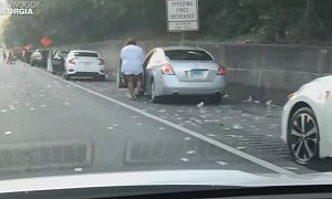 Armored Truck Spills Cash on Georgia Highway, Mayhem Ensues