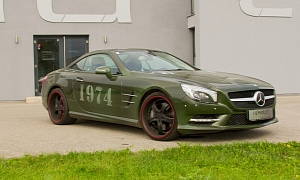 Army-Look Mercedes-Benz SL 500 by Upsolute is no Recruit