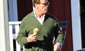 Arnold Schwarzenegger in Shorts and a Bentley