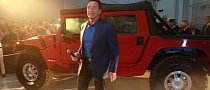 Arnold Schwarzenegger Takes His Electric Hummer Out for a Spin