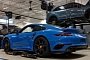 Arrow Blue Porsche 911 Turbo S with Carbon Wheels Looks Bewitching