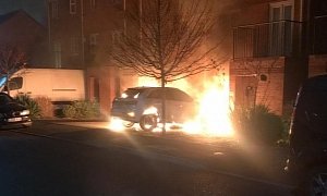 Arsonists Torch Audi Q3 on Couple’s Driveway, Are Caught on CCTV