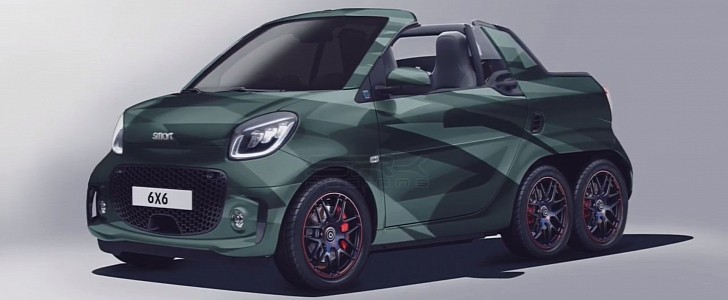 smart fortwo 6x6 truck rendering