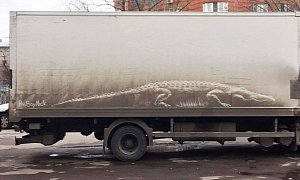 Artist Uses Dirty Cars As Canvases, He Draws Animals on Them