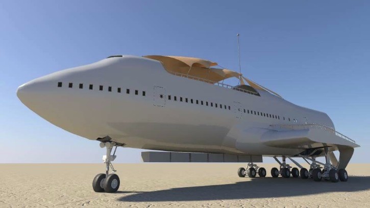 Artists Chop a 747 Jumbo Jet to Create Art Car for Burning Man Festival 