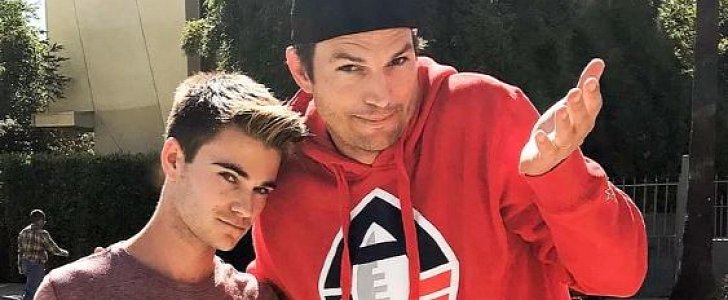 Ashton Kutcher Hits Guy With His Black Tesla, Makes up For it With Selfies