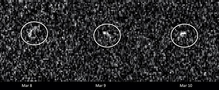 Instances of asteroid Apophis captured in March 2021