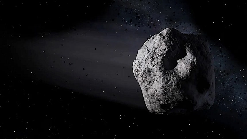 Rendering of an asteroid