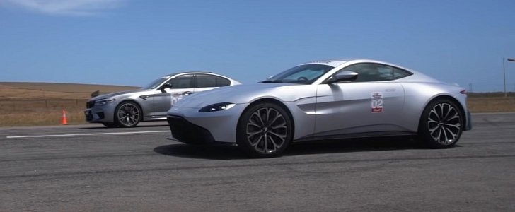 Aston Martin 8 Vantage Drag Races BMW M5, Decimation Follows