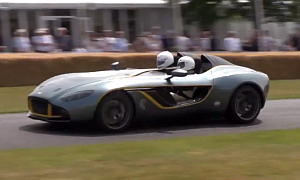Aston Martin CC100 Awesome Flybys at Goodwood 2013