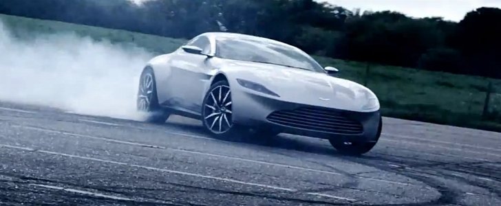 Aston Martin DB10 Does "007" Burnout in Dynamic James Bond Tribute