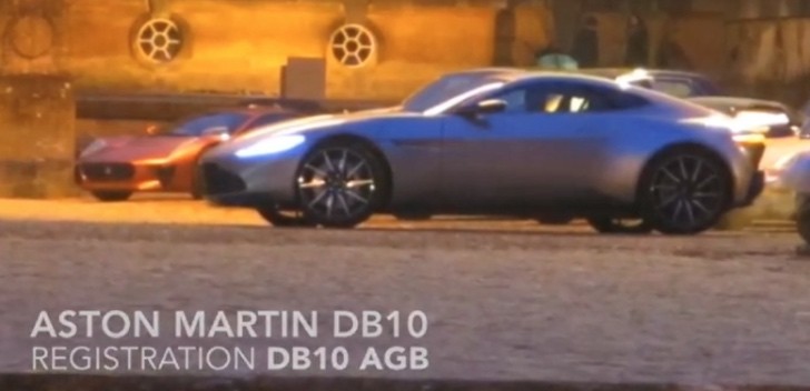 Aston Martin DB10 on the set of James Bond Spectre