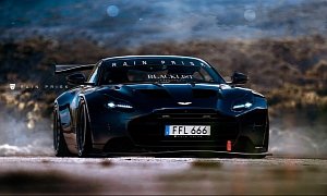 Aston Martin DB11 Racecar with Vulcan Headlights Rendering Surfaces Early