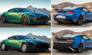 Aston Martin DB12, S-Class, and Camaro Look Cheap With CGI Black Plastic Body Cladding