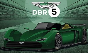 Aston Martin DBR5 Reimagined as Two-Seat Roadster, Rocks DBS Superleggera Wheels