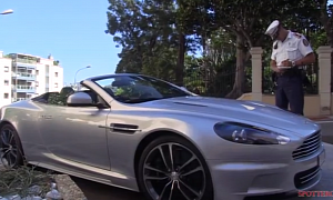 Aston Martin DBS Almost Gets a Ticket, Celebrates Close Call with Revs