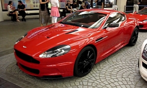 Aston Martin DBS Looks Good in Ferrari-Like Red