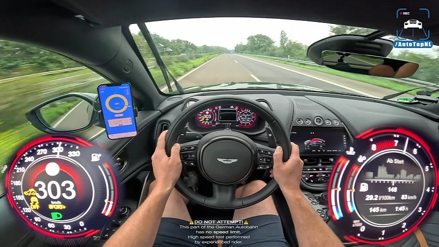 Aston Martin DBX707 top speed run on the Autobahn