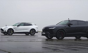 Aston Martin DBX707 Jumps Into Its First Drag Race, Goes Against a New Lamborghini Urus