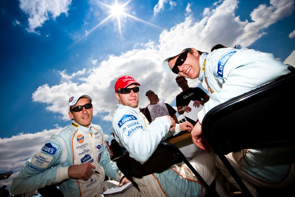 AMR drivers Primat, Mucke and Fernandez at Sebring 2010