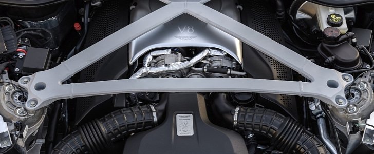 Aston Martin V8 engine bay