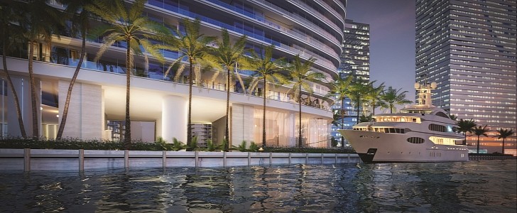 Aston Martin Residences boasts the only deep-water superyacht marina in downtown Miami