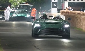 Aston Martin V12 Speedster Sounds Amazing Going Flat Out During 2022 Goodwood FoS