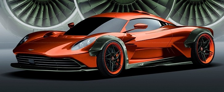 Aston Martin Valhalla DIY bolt-on widebody kit rendering by Aksyonov Nikita 