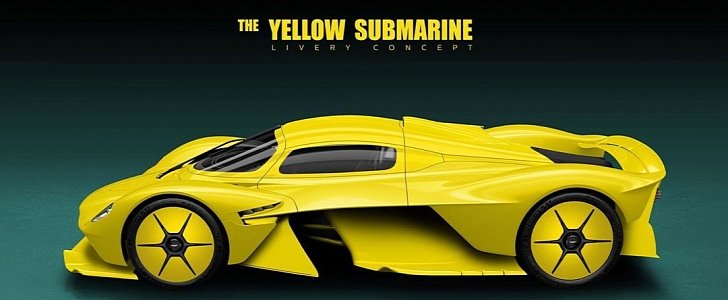 Aston Martin Valkyrie "Yellow Submarine" rendering
