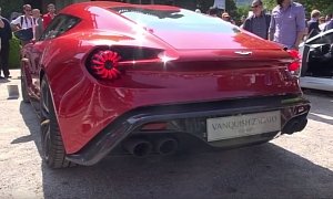 Aston Martin Vanquish Zagato Revs Its V12 at Villa D'Este