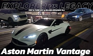 Aston Martin Vantage F1 Drags Ford Explorer & Subaru Legacy; Obliteration Doesn't Follow