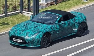Aston Martin Vantage Facelift Spied With Revised Interior, Heavily Camouflaged Front End