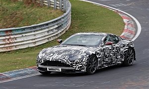 2018 Aston Martin V8 Vantage Spied While Driven Hard on The Nurburgring