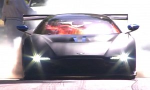 Aston Martin Vulcan Does a Burnout at the Goodwood FoS 2015