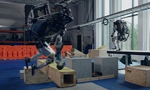 Atlas the Robot Works Its Hydraulic Joints, Nails Parkour Demonstration